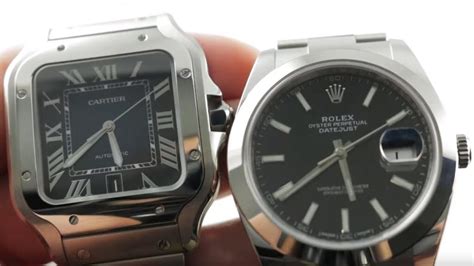 cartier vs rolex mechanism|cartier santos vs rolex datejust.